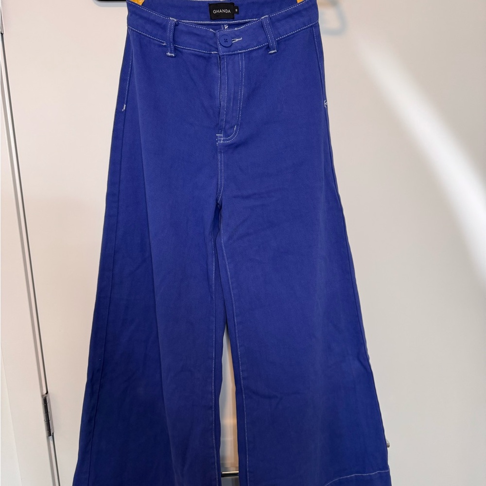 Ada Women's Blue Wide-Leg Trouser